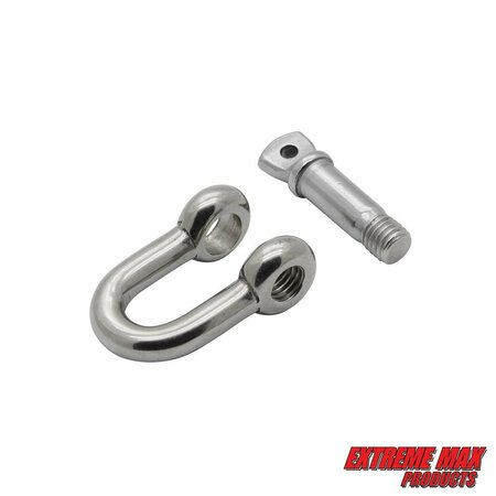 Extreme Max Extreme Max 3006.8261.2 BoatTector Stainless Steel Chain Shackle - 1/4", 2-Pack 3006.8261.2